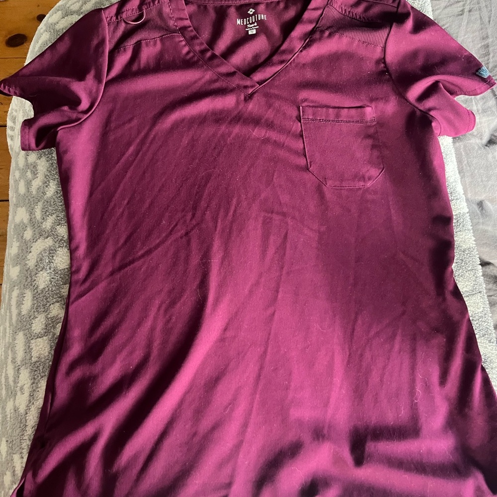 Med Couture Maroon Scrub set